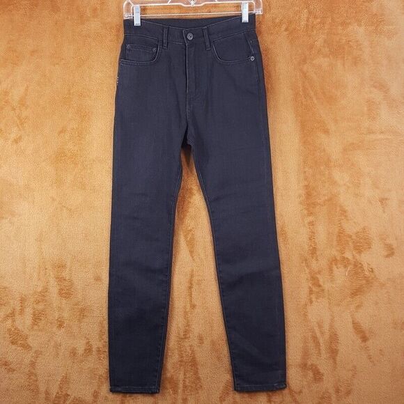 PROENZA SCHOULER Womens Jeans Size 24 Black Wash Slim Straight Designer Logo - Picture 1 of 9